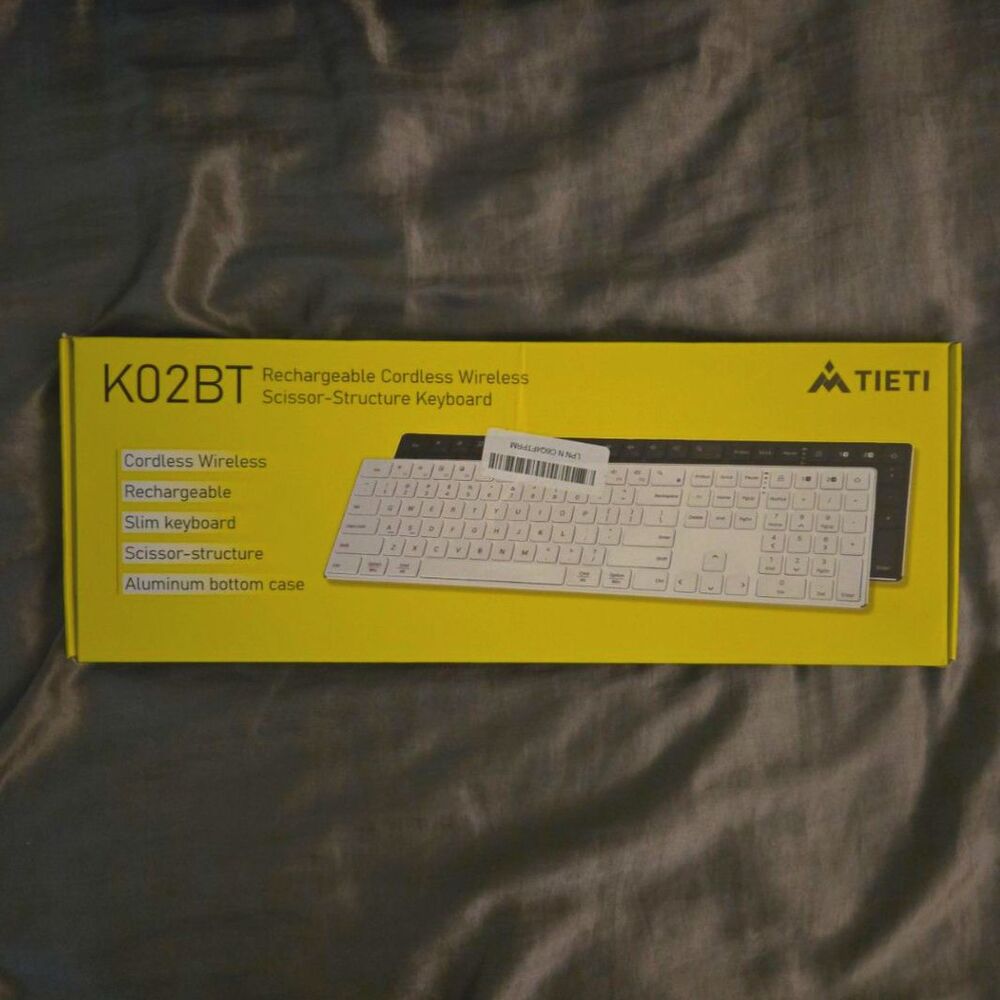 TIETI K02BT 2.4G Wireless Bluetooth Keyboard Rechargeable Mac/Windows